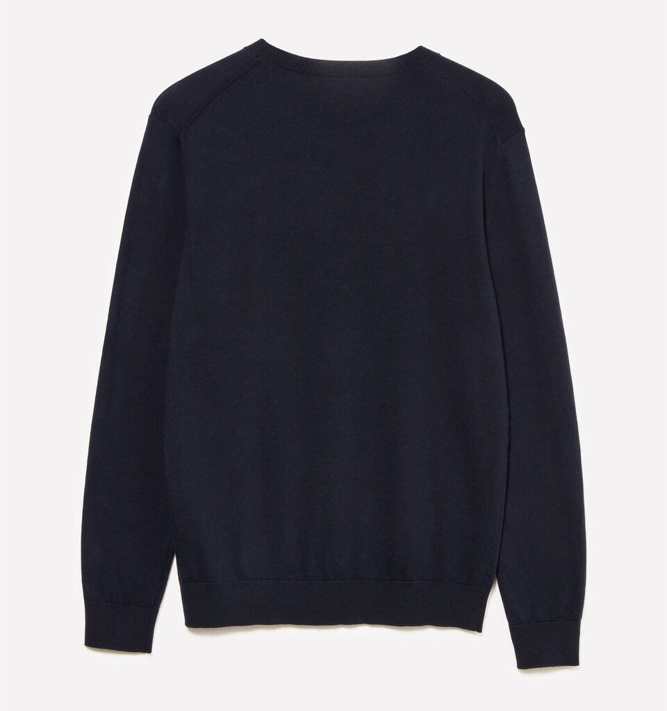 Dark blue crew neck sweater - men's crew neck sweaters - Dark Blue | Sisley image number 6